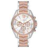 Michael Kors Whitney Chronograph Silver Dial Two Tone Steel Strap Watch For Women - MK7225 Authentic Buy Shop Now