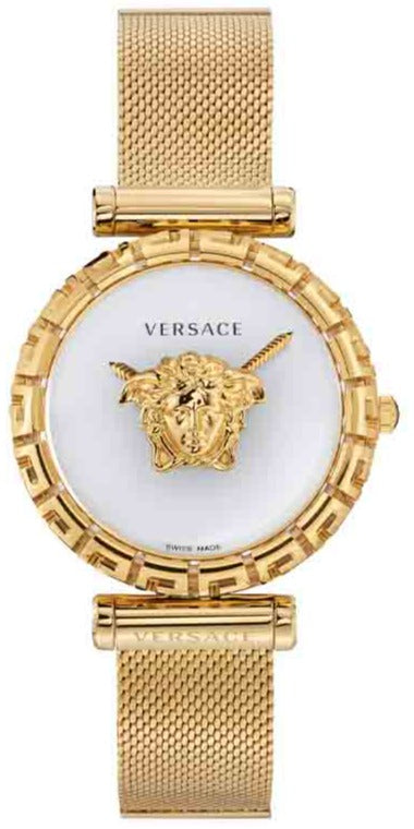 Versace Palazzo Empire Greca White Dial Gold Mesh Bracelet Watch for Women - VEDV00619 Authentic Buy Shop Now