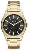 Armani Exchange Nico Analog Black Dial Gold Steel Strap Watch For Men - AX2328 Authentic Buy Shop Now