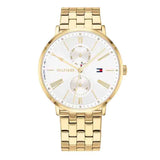 Tommy Hilfiger Jenna Quartz White Dial Gold Steel Strap Watch for Women - 1782069 Authentic Buy Shop Now