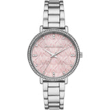 Michael Kors Pyper Three Hand Pink Dial Silver Steel Strap Watch For Women - MK4631 Authentic Buy Shop Now