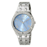 Guess Cosmo Diamonds Blue Dial Silver Steel Strap Watch for Women - GW0033L5 Authentic Buy Shop Now