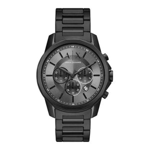 Armani Exchange Chronograph Black Dial Black Steel Strap Watch For Men - AX7140 Authentic Buy Shop Now