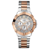 Guess Vista Analog Diamonds Silver Dial Two Tone Steel Strap Watch for Women - W0024L1 Authentic Buy Shop Now