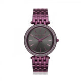 Michael Kors Darci Black Dial Purple Steel Strap Watch for Women - MK3554