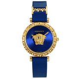 Versace Palazzo Empire Greca Quartz Blue Dial Blue Leather Strap Watch for Women - VEDV00219 Authentic Buy Shop Now