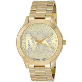 Michael Kors Slim Runway Gold Dial Gold Steel Strap Watch for Women - MK3590 Authentic Buy Shop Now