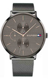Tommy Hilfiger Jenna Multifunction Grey Dial Grey Mesh Bracelet Watch For Women - 1781945 Authentic Buy Shop Now