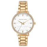 Michael Kors Pyper Three Hand White Dial Gold Steel Strap Watch For Women - MK4666 Authentic Buy Shop Now