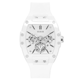 Guess Phoenix Multifunction White Dial White Rubber Strap Watch for Men - GW0203G2 Authentic Buy Shop Now