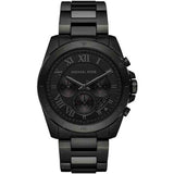 Michael Kors Brecken Chronograph Black Dial Black Steel Strap Watch For Men - MK8482 Authentic Buy Shop Now