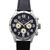 Tommy Hilfiger Sport Chronograph Black Dial Black Leather Strap Watch for Men - 1791050 Authentic Buy Shop Now