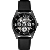 Guess Analog Quartz Black Dial Black Leather Strap Watch For Men - GW0389G4 Authentic Buy Shop Now