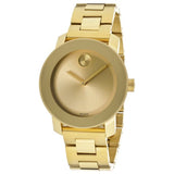 Movado Bold Yellow Gold Dial Yellow Gold Steel Strap Watch For Women - 3600085 Authentic Buy Shop Now
