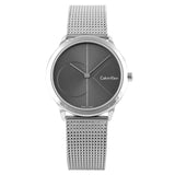 Calvin Klein Minimal Black Dial Silver Mesh Bracelet Watch for Women - K3M22123 Authentic Buy Shop Now