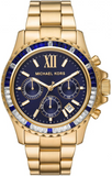 Michael Kors Everest Chronograph Blue Dial Gold Steel Strap Watch For Women - MK6971 Authentic Buy Shop Now