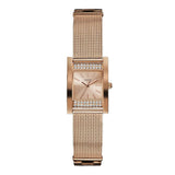 Guess Nouveau Diamonds Rose Gold Dial Rose Gold Mesh Bracelet Watch for Women - W0127L3 Authentic Buy Shop Now