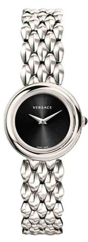 Versace V-Flare Quartz Black Dial Silver Steel Strap Watch for Women - VEBN00618 Authentic Buy Shop Now