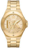 Michael Kors Lennox Three-Hand Quartz Gold Dial Gold Steel Strap Watch For Men - MK8939 Authentic Buy Shop Now