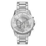 Armani Exchange Outerbanks Chronograph Silver Dial Silver Steel Strap Watch For Men - AX7141 Authentic Buy Shop Now