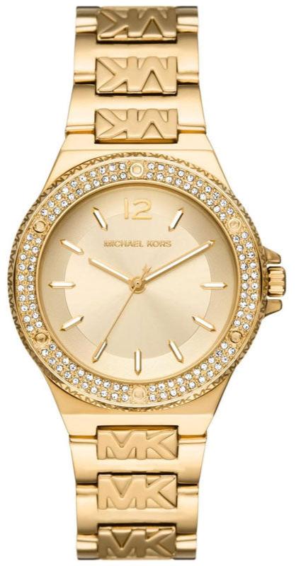 Michael Kors Lennox Three-Hand Gold Dial Gold Steel Strap Watch For Women - MK7339 Authentic Buy Shop Now