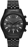 Michael Kors Lexington Chronograph Black Dial Black Steel Strap Watch For Men - MK8591 Authentic Buy Shop Now