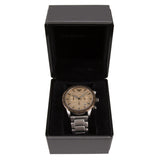 Emporio Armani Mario Chronograph Beige Dial Silver Steel Strap Watch For Men - AR11352 Authentic Buy Shop Now
