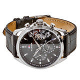 Tommy Hilfiger Baker Chronograph Black Dial Black Leather Strap Watch For Men - 1710449 Authentic Buy Shop Now