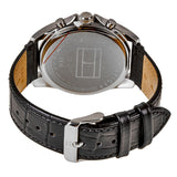 Tommy Hilfiger Baker Chronograph Black Dial Black Leather Strap Watch For Men - 1710449 Authentic Buy Shop Now