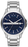 Armani Exchange Hampton Chronograph Blue Dial Silver Steel Strap Watch For Men - AX2132 Authentic Buy Shop Now
