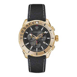 Versace Casual Chronograph Black Dial Black Leather Strap Watch for Men - VERG003-18 Authentic Buy Shop Now