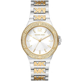 Michael Kors Lennox Three Hand Silver Dial Two Tone Steel Strap Watch For Women - MK7338 Authentic Buy Shop Now