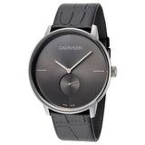 Calvin Klein Accent Black Dial Black Leather Strap Watch for Men - K2Y211C3 Authentic Buy Shop Now
