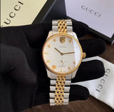 Gucci G Timeless Automatic White Dial Two Tone Steel Strap Watch for Men - YA126356 Authentic Buy Shop Now