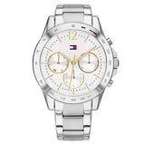 Tommy Hilfiger Haven Multifunction Chronograph White Dial Silver Steel Strap Watch For Women - 1782194 Authentic Buy Shop Now