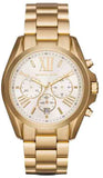 Michael Kors Bradshaw Chronograph White Dial Gold Steel Strap Watch For Women - MK6266 Authentic Buy Shop Now