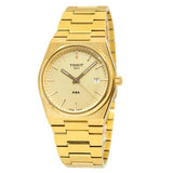 Tissot PRX Champagne Yellow Gold Dial Gold Steel Strap Watch for Men - T137.410.33.021.00 Authentic Buy Shop Now
