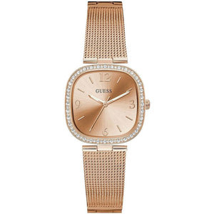 Guess Tapestry Diamonds Rose Gold Dial Rose Gold Mesh Bracelet Watch for Women - GW0354L3 Authentic Buy Shop Now