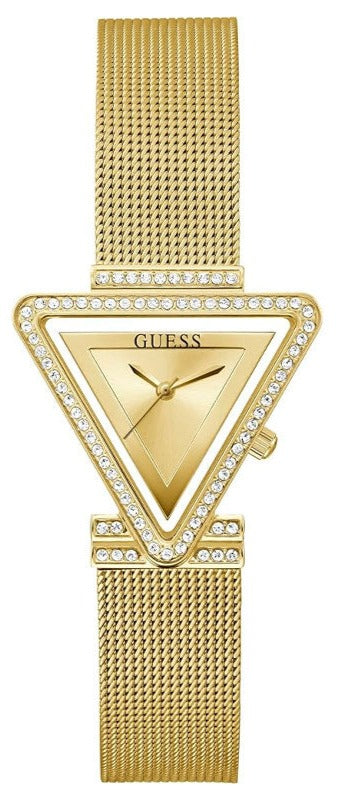 Guess Fame Diamonds Gold Dial Gold Mesh Bracelet Watch for Women - GW0508L2 Authentic Buy Shop Now