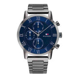 Tommy Hilfiger Kane Quartz Blue Dial Black Steel Strap Watch for Men - 1791456 Authentic Buy Shop Now