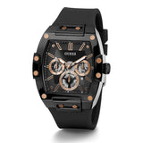 Guess Phoenix Multifunction Black Dial Black Silicone Strap Watch For Men - GW0203G8 Authentic Buy Shop Now
