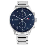 Tommy Hilfiger Chase Multifunction Blue Dial Silver Steel Strap Watch for Men - 1791575 Authentic Buy Shop Now