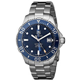 Tag Heuer Aquaracer Caliber 5 Automatic Blue Dial Silver Steel Strap Watch for Men - WAN2111.BA0822 Authentic Buy Shop Now