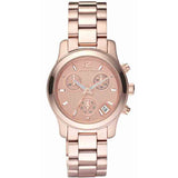 Michael Kors Runway Chronograph Rose Gold Dial Rose Gold Steel Strap Watch for Women - MK5430 Authentic Buy Shop Now