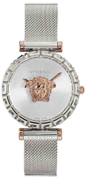 Versace Palazzo Empire Silver Dial Silver Mesh Bracelet Watch for Women - VEDV00419 Authentic Buy Shop Now