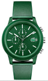 Lacoste 12.12 Chronograph Green Dial Green Silicone Strap Watch for Men - 2010973 Authentic Buy Shop Now