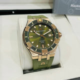 Maurice Lacroix Aikon Venturer Bronze Dial Green Rubber Strap Watch For Men - AI6058-BRZ01-630-1 Authentic Buy Shop Now