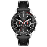 Hugo Boss Allure Black Dial Black Leather Strap Watch for Men - 1513920 Authentic Buy Shop Now