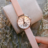 Michael Kors Petite Portia Silver Dial Pink Rubber Strap Watch For Women - MK2735 Authentic Buy Shop Now
