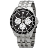 Guess Odyssey Black Dial Silver Steel Strap Watch For Men - W1107G1 Authentic Buy Shop Now